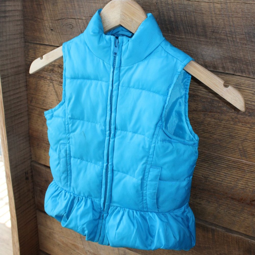 Gymboree puffer vest w/ waist ruffle and back bow